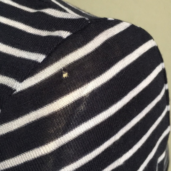 J Crew  XXS Navy Blue and White Turtle Neck - Picture 5 of 8